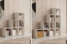 Regal >Luna< in Weiß - 149x149x35cm (BxHxT)