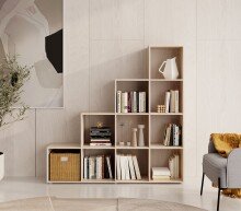 Regal >Luna< in Eiche Sonoma - 149x149x35cm (BxHxT)