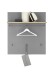 Garderobenpaneel >Melisande< in Grau matt - 85x95x27cm (BxHxT)