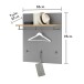 Garderobenpaneel >Melisande< in Grau matt - 85x95x27cm (BxHxT)