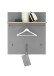 Garderobenpaneel >Melisande< in Grau matt - 85x95x27cm (BxHxT)