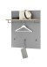 Garderobenpaneel >Melisande< in Grau matt - 85x95x27cm (BxHxT)
