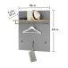 Garderobenpaneel >Melisande< in Grau matt - 85x95x27cm (BxHxT)