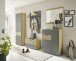 Garderobenpaneel >Melisande< in Grau matt - 85x95x27cm (BxHxT)