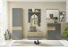 Garderobenpaneel >Melisande< in Grau matt - 85x95x27cm (BxHxT)