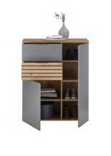 Schuhschrank >Melisande< in Grau matt - 85x103x38cm (BxHxT)