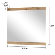 Garderobenspiegel >Melisande< in Spiegel - 85x70x2cm (BxHxT)