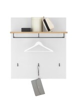 Garderobenpaneel >Melisande< in Weiß matt - 85x95x27cm (BxHxT)