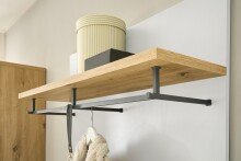 Garderobenpaneel >Melisande< in Weiß matt - 85x95x27cm (BxHxT)