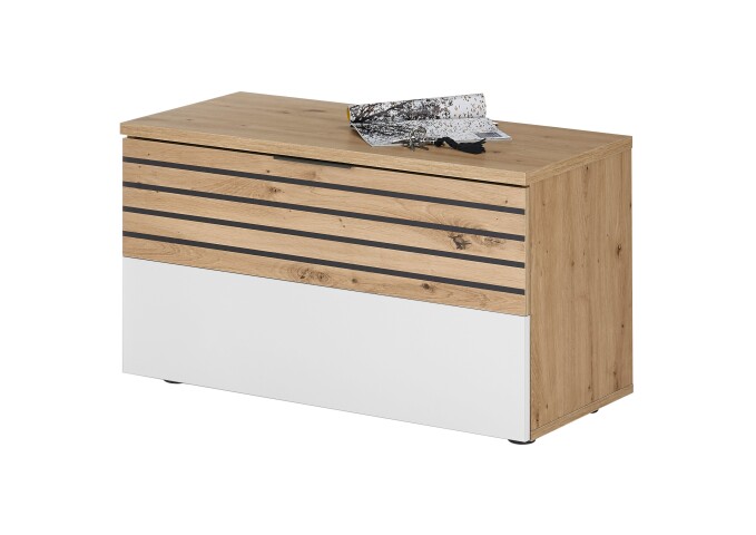 Schuhbank >Melisande< in Artisan Eiche Nachbildung  - 85x45x38cm (BxHxT)