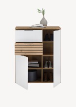 Schuhschrank >Melisande< in Weiß matt - 85x103x38cm (BxHxT)