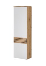 Garderobenschrank >Melisande< in Weiß matt - 60x200x38cm (BxHxT)