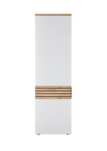 Garderobenschrank >Melisande< in Weiß matt - 60x200x38cm (BxHxT)