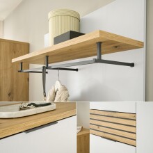 Garderobenschrank >Melisande< in Weiß matt - 60x200x38cm (BxHxT)