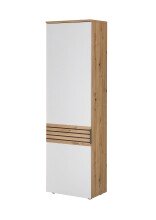 Garderobenschrank >Melisande< in Weiß matt - 60x200x38cm (BxHxT)