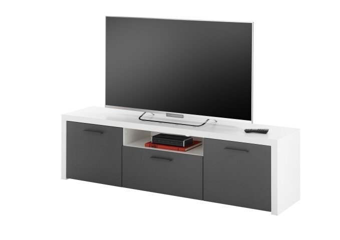 TV-Board >Modica< in Weiß - 160x46x38cm (BxHxT)