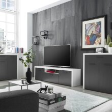 TV-Board >Modica< in Weiß - 160x46x38cm (BxHxT)