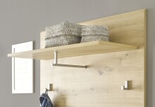 Garderobenpaneel >Nobe< in Eiche Artisan - 80x75x28cm (BxHxT)