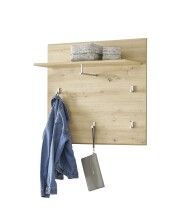 Garderobenpaneel >Nobe< in Eiche Artisan - 80x75x28cm (BxHxT)