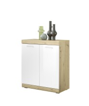 Kommode >Nobe< in Artisan Eiche aus MDF und Spanpaltte - 80x91x38cm (BxHxT)