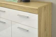 Kommode >Nobe< in Artisan Eiche aus MDF und Spanpaltte - 80x91x38cm (BxHxT)