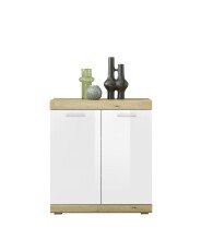 Kommode >Nobe< in Artisan Eiche aus MDF und Spanpaltte - 80x91x38cm (BxHxT)