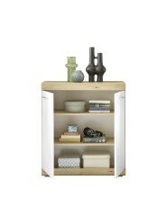 Kommode >Nobe< in Artisan Eiche aus MDF und Spanpaltte - 80x91x38cm (BxHxT)