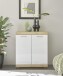 Kommode >Nobe< in Artisan Eiche aus MDF und Spanpaltte - 80x91x38cm (BxHxT)