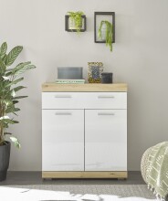 Kommode >Nobe< in Eiche Artisan - 80x91x38cm (BxHxT)