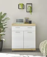 Kommode >Nobe< in Eiche Artisan - 80x91x38cm (BxHxT)