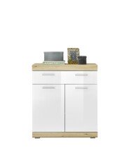 Kommode >Nobe< in Eiche Artisan - 80x91x38cm (BxHxT)