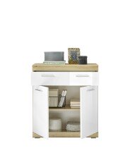 Kommode >Nobe< in Eiche Artisan - 80x91x38cm (BxHxT)