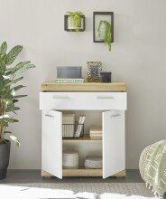 Kommode >Nobe< in Eiche Artisan - 80x91x38cm (BxHxT)