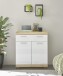 Kommode >Nobe< in Eiche Artisan - 80x91x38cm (BxHxT)