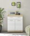Kommode >Nobe< in Eiche Artisan - 80x91x38cm (BxHxT)