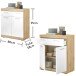 Kommode >Nobe< in Eiche Artisan - 80x91x38cm (BxHxT)