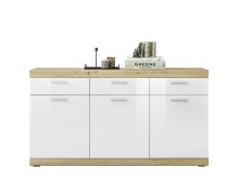 Sideboard >Nobe< in Eiche Artisan - 165x91x38cm (BxHxT)