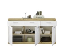 Sideboard >Nobe< in Eiche Artisan - 165x91x38cm (BxHxT)