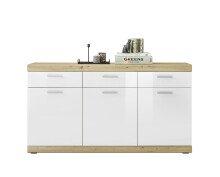Sideboard >Nobe< in Eiche Artisan - 165x91x38cm (BxHxT)