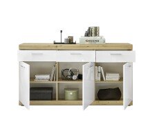 Sideboard >Nobe< in Eiche Artisan - 165x91x38cm (BxHxT)