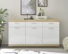 Sideboard >Nobe< in Eiche Artisan - 165x91x38cm (BxHxT)
