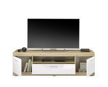 TV-Board >Nobe< in Eiche Artisan - 165x49x43cm (BxHxT)