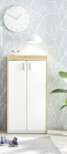 Schuhschrank >Pincas< in Artisan Eiche - 64x126x38cm (BxHxT)