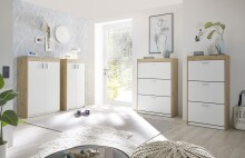 Schuhschrank >Pincas< in Artisan Eiche - 84x126x38cm (BxHxT)