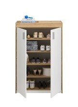 Schuhschrank >Pincas< in Artisan Eiche - 84x126x38cm (BxHxT)