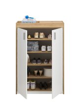 Schuhschrank >Pincas< in Artisan Eiche - 84x126x38cm (BxHxT)