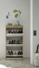 Schuhkipper >Pincas< in Artisan Eiche - 64x126x38cm (BxHxT)