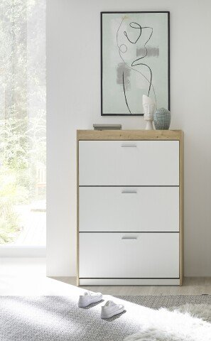Schuhkipper >Pincas< in Artisan Eiche - 84x126x38cm (BxHxT)