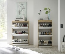 Schuhkipper >Pincas< in Artisan Eiche - 84x126x38cm (BxHxT)