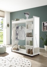 Kompaktgarderobe >Vinnie< in Weiß matt - 138x150x56cm (BxHxT)